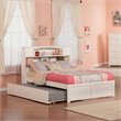 Pemberly Row Transitional Solid Wood Full Bed with Twin Trundle in White