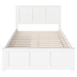 Pemberly Row Madison Full Platform Bed  and Storage Drawers in White