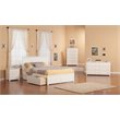 Pemberly Row Madison Queen Wood Platform Bed and Storage Drawers in White