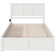Pemberly Row Madison Queen Wood Platform Bed and Storage Drawers in White