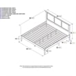 Pemberly Row Madison King Solid Wood Platform Bed in Walnut