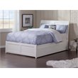 Pemberly Row Portland Full Wood Platform Bed  & Twin Trundle in White