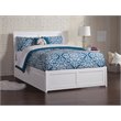 Pemberly Row Portland Full Storage Wood Platform Bed  in White