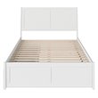Pemberly Row Portland Full Storage Wood Platform Bed  in White