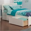 Pemberly Row Solid Hard Wood Under-Bed Drawers with Rollers in White (Set of 2)