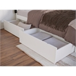 Pemberly Row Solid Hard Wood Under-Bed Drawers with Rollers in White (Set of 2)