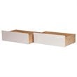 Pemberly Row Solid Hard Wood Under-Bed Drawers with Rollers in White (Set of 2)