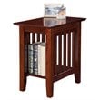 Pemberly Row Solid Wood Chair Side Table with Sturdy Leg in Walnut