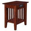 Pemberly Row End Table Coffee Accent Table Rectangle in Wood - Walnut