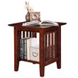 Pemberly Row End Table Coffee Accent Table Square in Solid Wood - Walnut