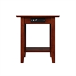 Pemberly Row Modern Wood End Table with USB Charging Ports in Walnut