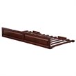 Pemberly Row Transitional Solid Wood Twin/Full Raised Panel Trundle in Walnut