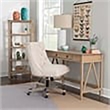 Pemberly Row 1 Drawer Transitional Wood Desk in Driftwood Brown