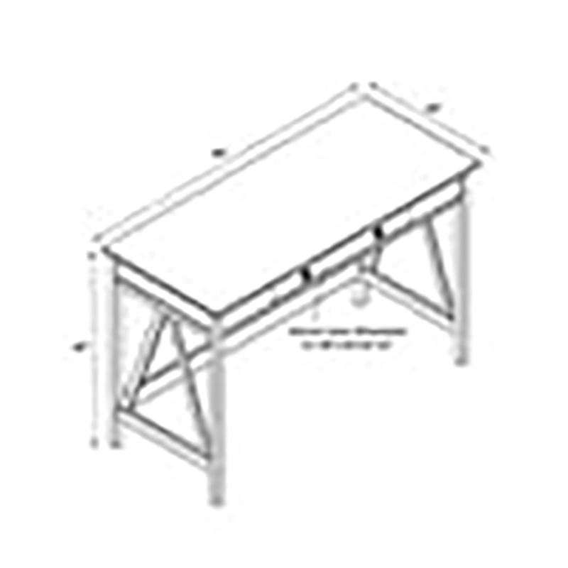 Pemberly Row 1 Drawer Transitional Wood Desk in Driftwood Brown