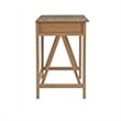 Pemberly Row 1 Drawer Transitional Wood Desk in Driftwood Brown