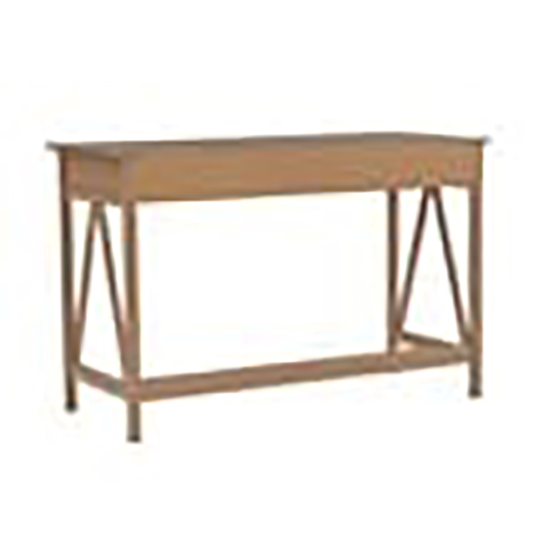 Pemberly Row 1 Drawer Transitional Wood Desk in Driftwood Brown