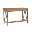Pemberly Row 1 Drawer Transitional Wood Desk in Driftwood Brown