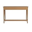 Pemberly Row 1 Drawer Transitional Wood Desk in Driftwood Brown