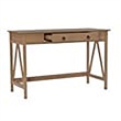 Pemberly Row 1 Drawer Transitional Wood Desk in Driftwood Brown