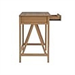 Pemberly Row 1 Drawer Transitional Wood Desk in Driftwood Brown