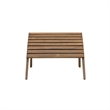 Pemberly Row Transitional Wood Outdoor Ottoman in Acorn Brown Stain