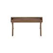 Pemberly Row Transitional Wood Outdoor Ottoman in Acorn Brown Stain
