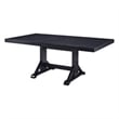Pemberly Row Extendable Trestle Wood Dining Table in Antique Black