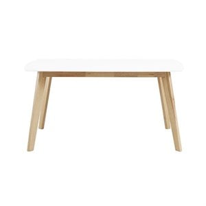 Pemberly Row 60&quot Dining Table in White and Natural