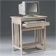 Pemberly Row Unfinished Mission Wood Computer Cart