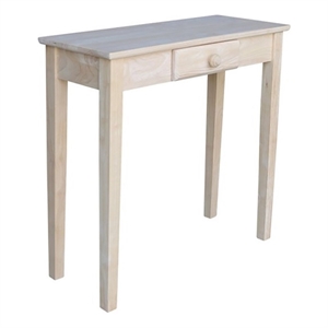 pemberly row mid-century wood hall console table with drawer in natural