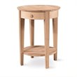 Pemberly Row Unfinished Accent Table with One Drawer