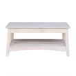 Pemberley Row Solid Parawood Unfinished Coffee Table Rectangular Lift Top 40