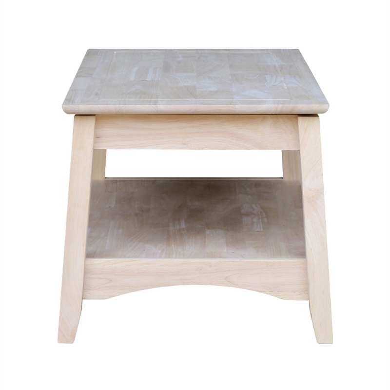 Pemberley Row Solid Parawood Unfinished Coffee Table Rectangular Lift Top 40