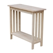Pemberly Row Transitional Wood Mission Entry Table in Natural