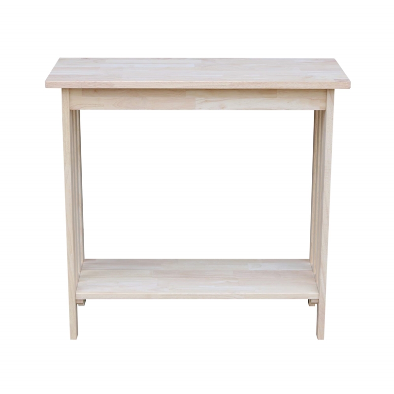 Pemberly Row Transitional Wood Mission Entry Table in Natural