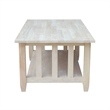 Pemberly Row Unfinished Mission Tall Coffee Table