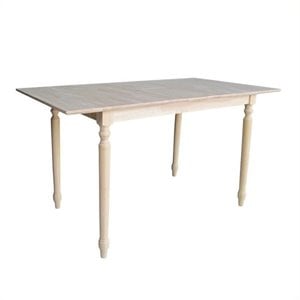 pemberly row unfinished turned leg counter height dining table