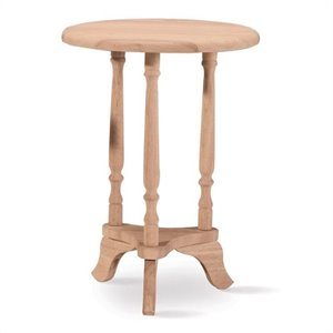 pemberly row round unfinished wood plant table