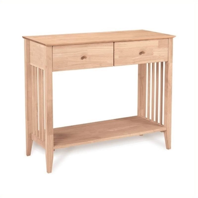 Pemberly Row Unfinished Wood Mission Styled Console