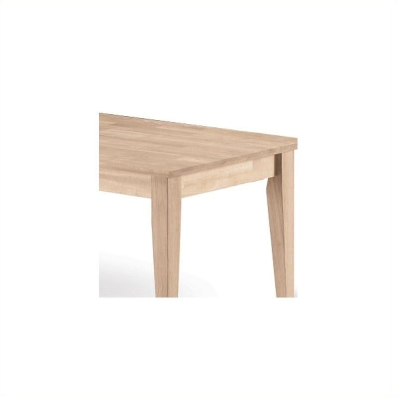 Pemberly Row Tall Shaker Unfinished Coffee Table in Natural Espresso