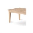 Pemberly Row Tall Shaker Unfinished Coffee Table in Natural Espresso