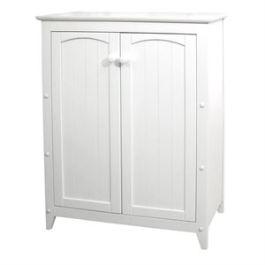 pemberly row 2 door wood storage cabinet in white