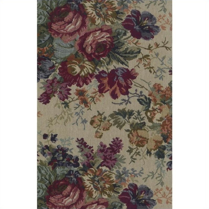 Pemberly Row Tapestry Full Size Futon Cover in Rose Boquet 8" Full