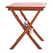 Pemberly Row Traditional Wood Outdoor Folding Bistro Table in Natural