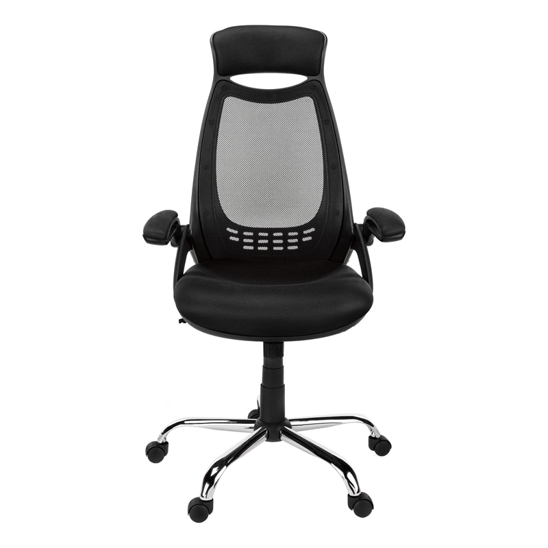 Pemberly Row Adjustable High Back Office Chair in Black