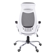 Pemberly Row Adjustable High Back Office Chair in White and Gray