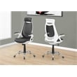 Pemberly Row Adjustable High Back Office Chair in White and Gray