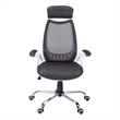 Pemberly Row Adjustable High Back Office Chair in White and Gray
