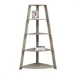 Pemberly Row 4 Shelf Corner Bookcase in Dark Taupe