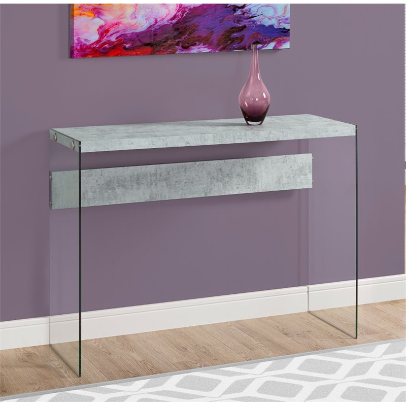 Pemberly Row Console Table in Gray Cement